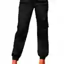 En Liquidacion - Pantalon Cargo Para Dama Punto Aparte 1074 Color Negro Talla 10
