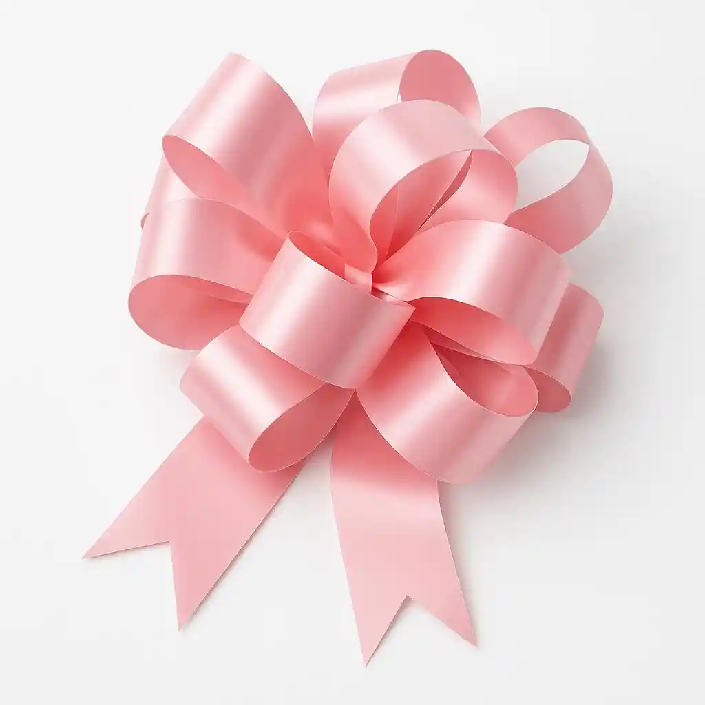 Moño De Cinta Rosado Grande X (15x15cm)