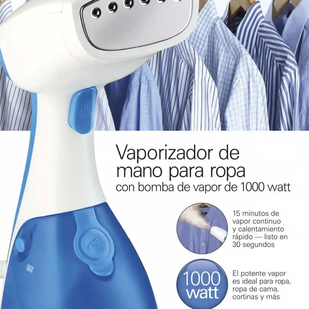 Planchas Vertical Hamilton Beach Azul 2.4 Lt 1000 W