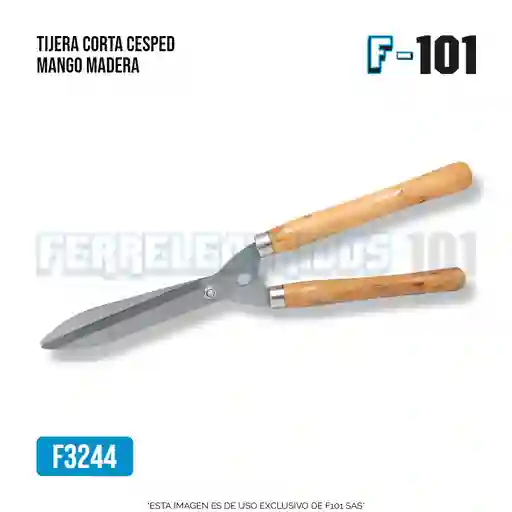 Tijera Corta Cesped Mango Madera