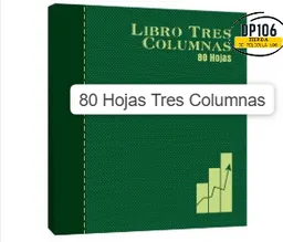 Libro De Contabilidad 80 Hojas Tres Columnas