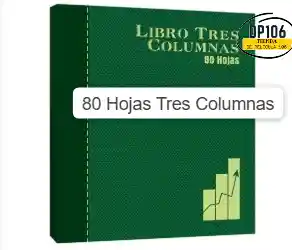 Libro De Contabilidad 80 Hojas Tres Columnas