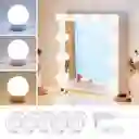 Kit De Luces Led Para Espejo De Tocador Estilo Hollywood – 10 Bombillas Regulables