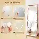 Kit De Luces Led Para Espejo De Tocador Estilo Hollywood – 10 Bombillas Regulables