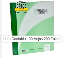 Libro Contable 100 Hojas 200 Folios