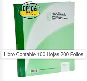 Libro Contable 100 Hojas 200 Folios