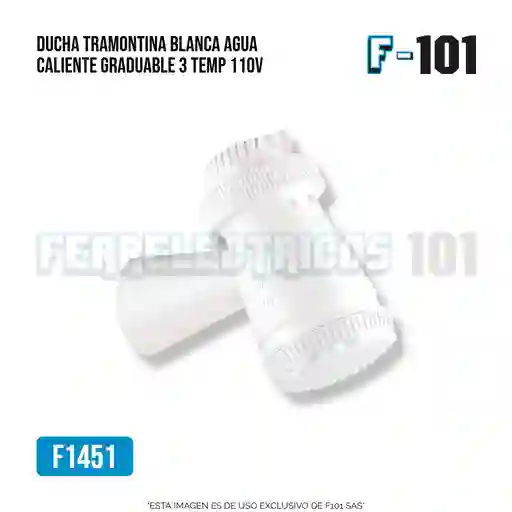 Ducha Tramontina Blanca Agua Caliente Graduable 3 Temp. 110v
