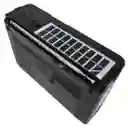 Radio Recargable Con Bluetooth, Lampara Y Linterna Led, Panel Solar Y Reproductor Mp3