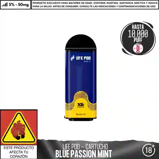 Blue Passion Mint - Life Pod - Eco Ii Pod 10000 Aspiraciones