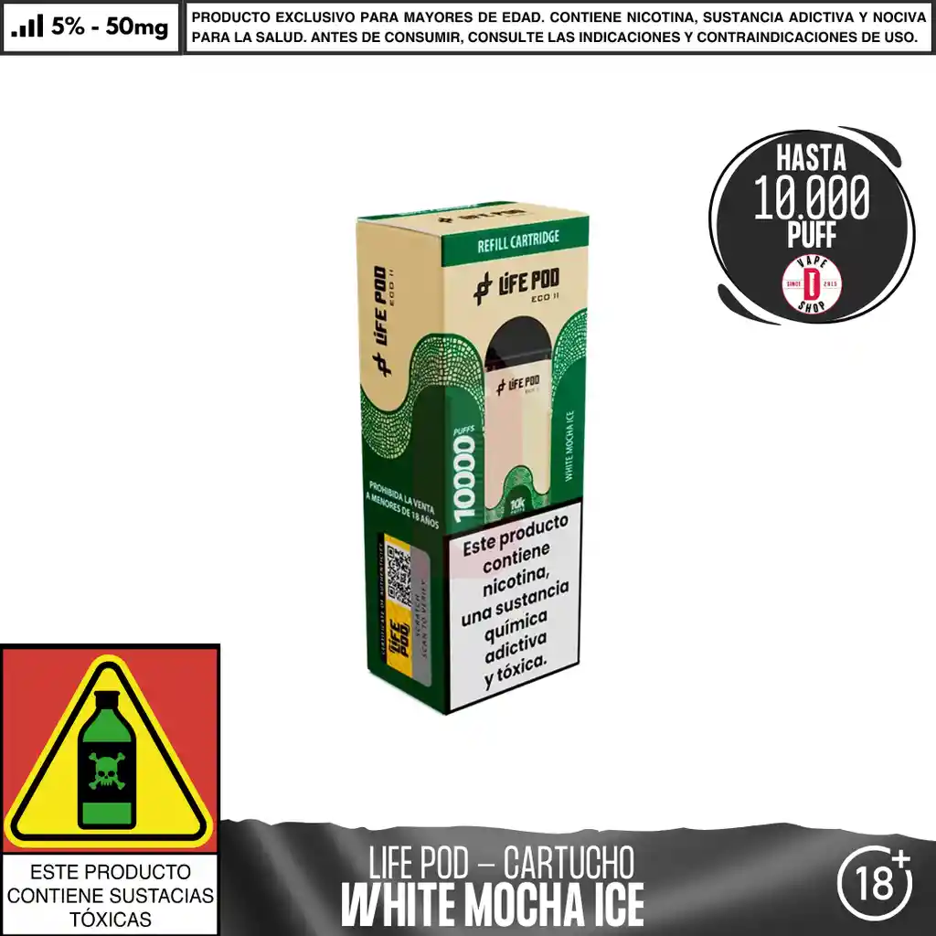 White Mocha Ice - Life Pod - Eco Ii Pod 10.000 Aspiraciones