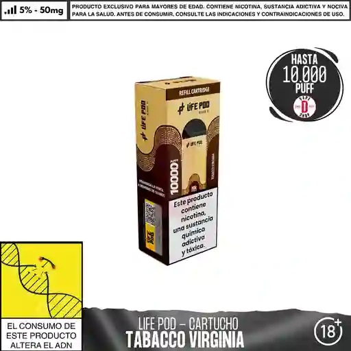 Tobacco Virginia - Life Pod - Eco Ii Pod 10.000 Aspiraciones