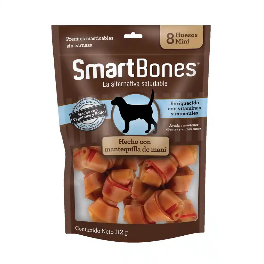 Smartbones Mantequilla De Mani Mini 8 Und