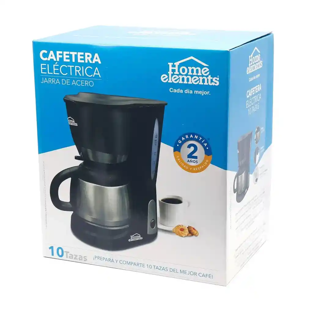 Cafetera Eléctrica Home Elements He-vai10 Acero 10 Tazas