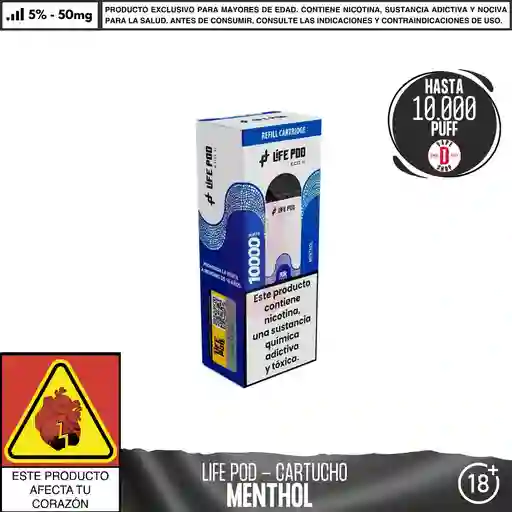Menthol - Life Pod - Eco Ii Pod 10.000 Aspiraciones