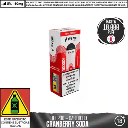 Cranberry Soda - Life Pod - Eco Ii Pod 10.000 Aspiraciones