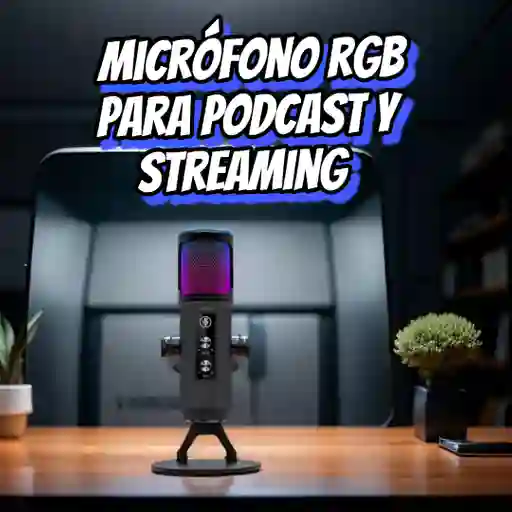Microfono Condensador Rbg Zx-776/retroiluminado/streaming/podcast/semi Profesional Youtuber