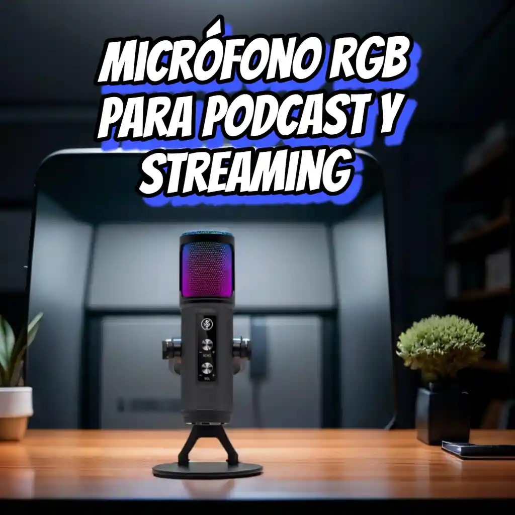 Microfono Condensador Rbg Zx-776/retroiluminado/streaming/podcast/semi Profesional Youtuber