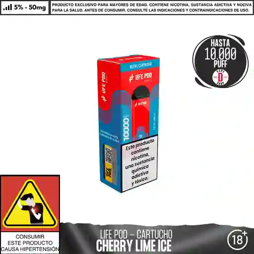 Cherry Lime Ice - Life Pod - Eco Ii Pod 10.000 Aspiraciones