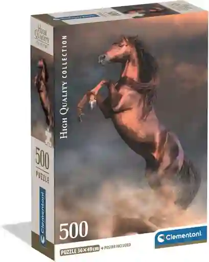 Rompecabezas 500 Piezas Caballo Salvaje Al Galope Clementoni