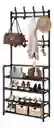Organizador Multifuncional Rack Zapatero Perchero 4 Niveles