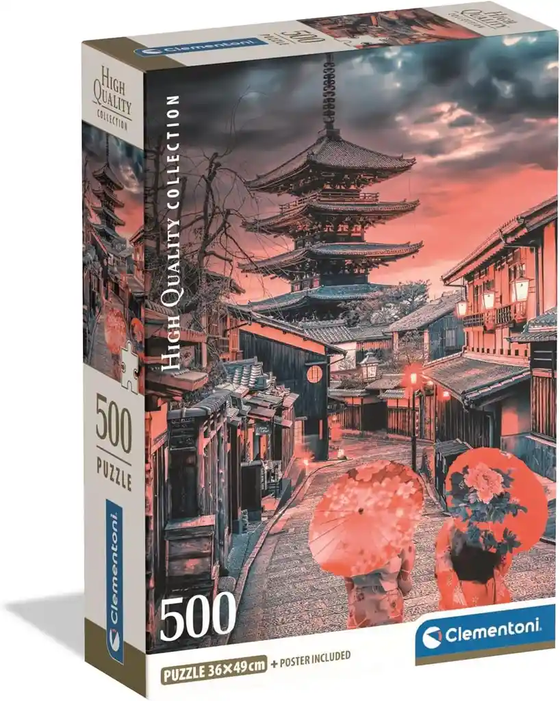 Rompecabezas 500 Piezas Calles De Kioto Japón Clementoni