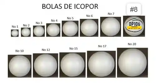 Bolas De Icopor # 8 X 5 Und
