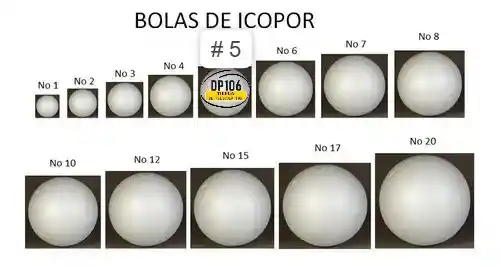 Bolas De Icopor # 5 X 5 Und