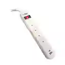 Multitoma Unitec 4 Tomas + 1 Usb + 1 Tipo C Blanca