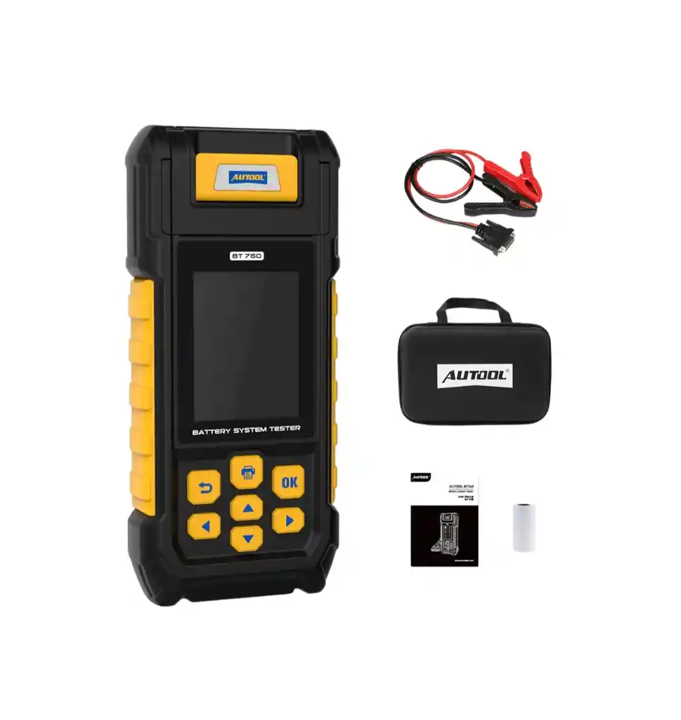 Probador Prueba De Baterias 12v A 24v Autool Bt760 Impresora