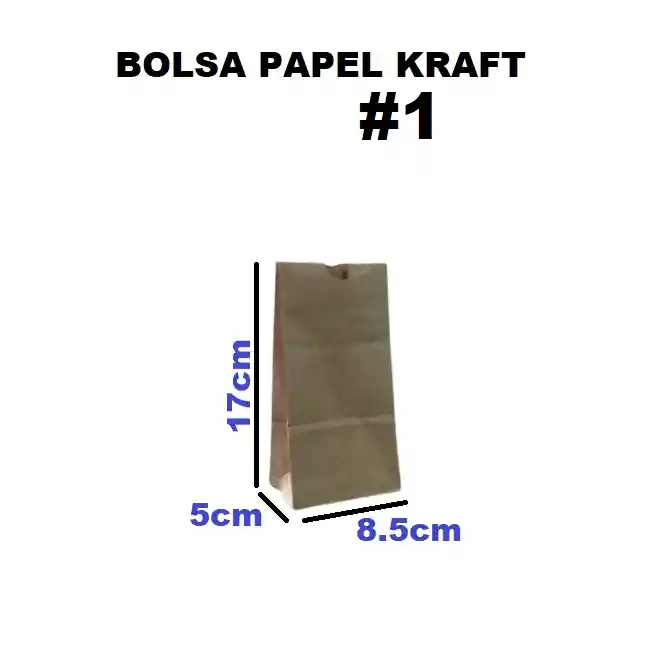 Bolsa De Papel Kraft 1 Libra X 100und