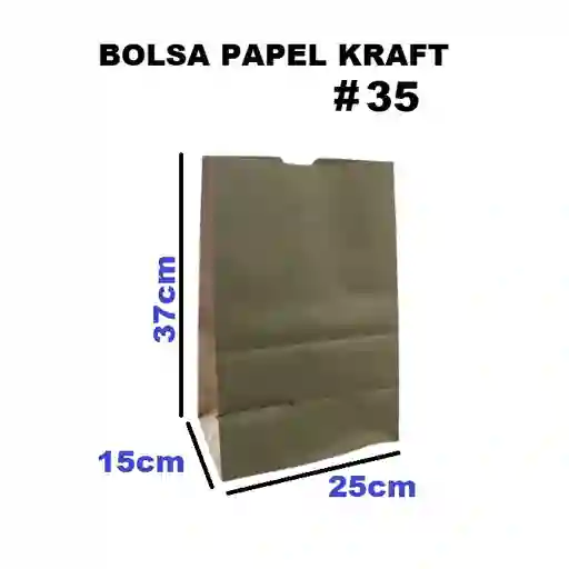 Bolsa De Papel Kraft 35 Libra X 50und