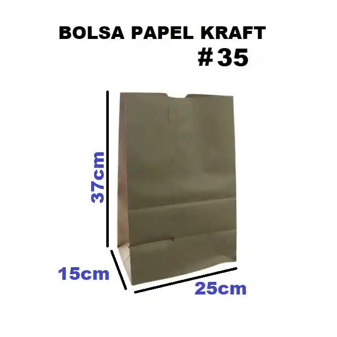 Bolsa De Papel Kraft 35 Libra X 50und