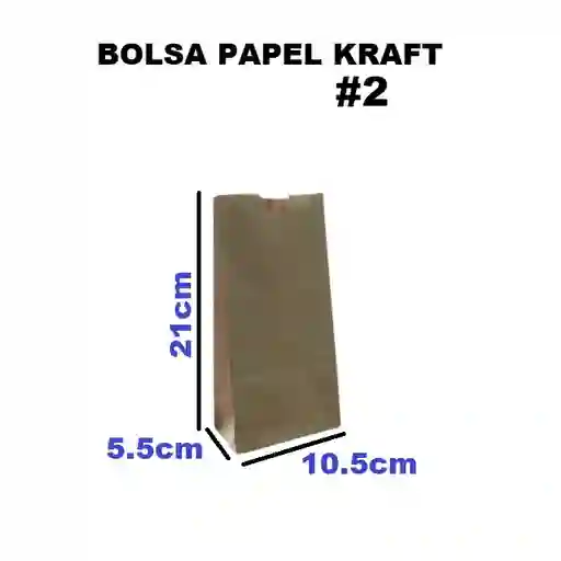 Bolsa De Papel Kraft 2 Libra X 100und