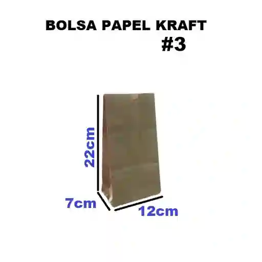 Bolsa De Papel Kraft 3 Libra X 100und