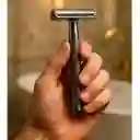 Maquina Afeitar Clásica Acero Lnoxidable Base Lujo + 5 Cuchillas
