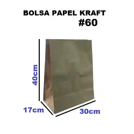 Bolsa De Papel Kraft 60 Libra X 50und