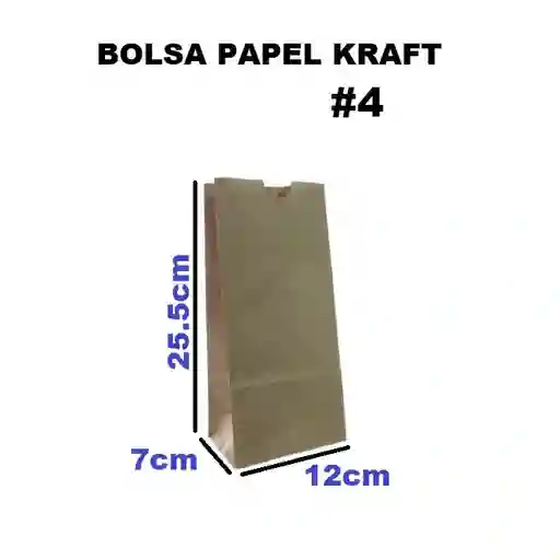 Bolsa De Papel Kraft 4 Libra X 100und