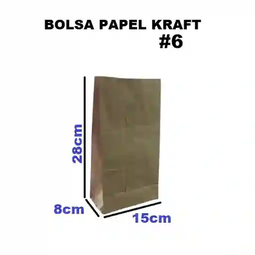 Bolsa De Papel Kraft 6 Libra X 100und