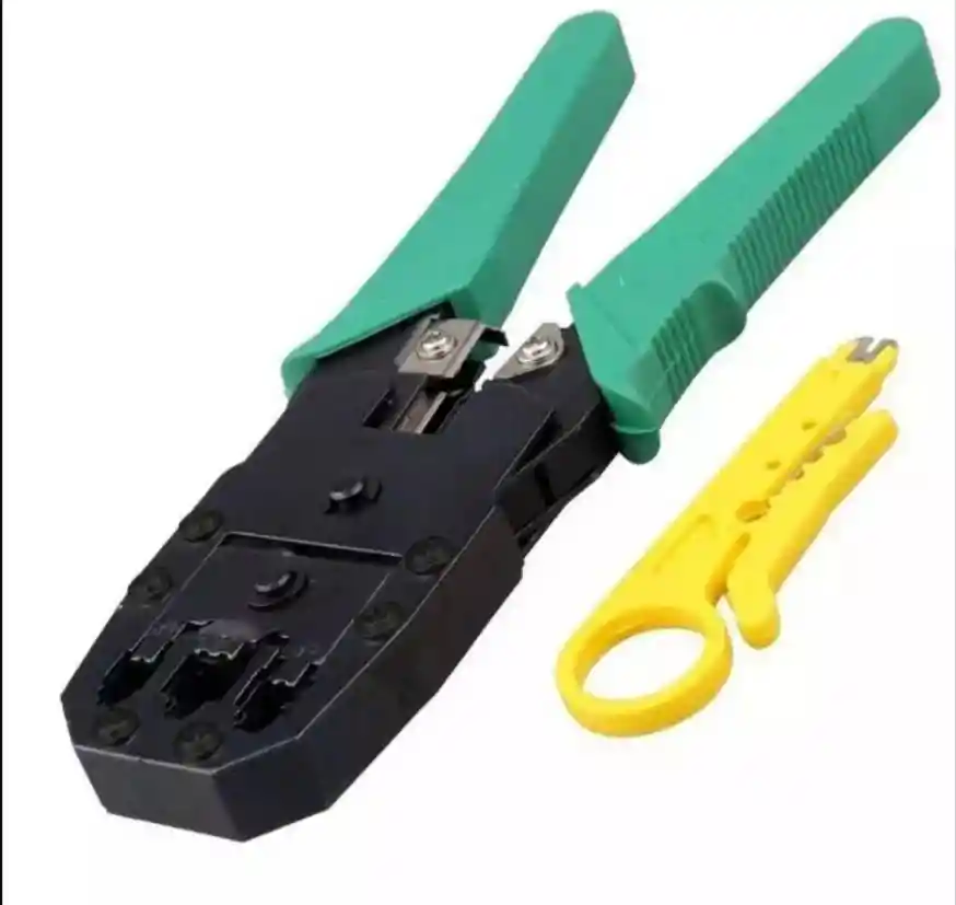 Pinza Ponchadora Rj45 Red + Pela Cable Para Cable Utp Rj45 Rj11 Rj9