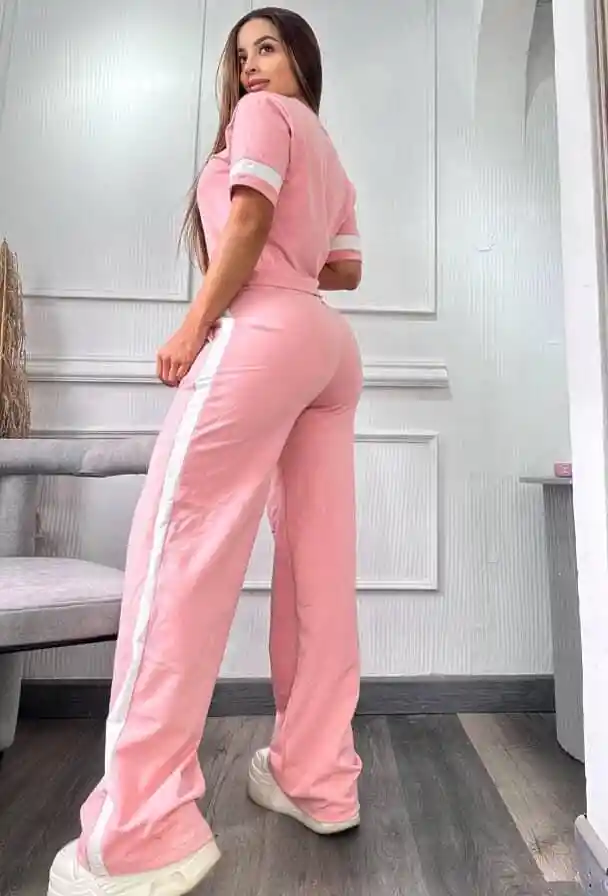 	 Conjunto Deportivo En Tela Burda Talla Unica - Rosa / Talla Única