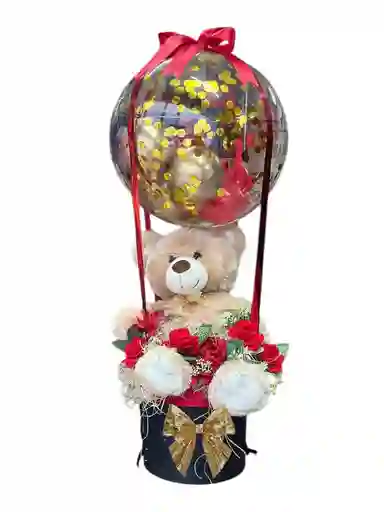 Oso De Peluche Mas Rosas Madres Aniversario O Cumpleaños