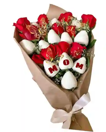 Ramo Para Mamá Fresas Mas Rosas