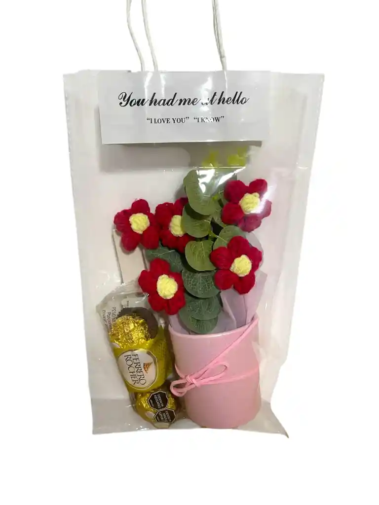 Bouquet De Margaritas En Croché 15 Cm.