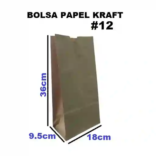 Bolsa De Papel Kraft 12 Libra X 100und