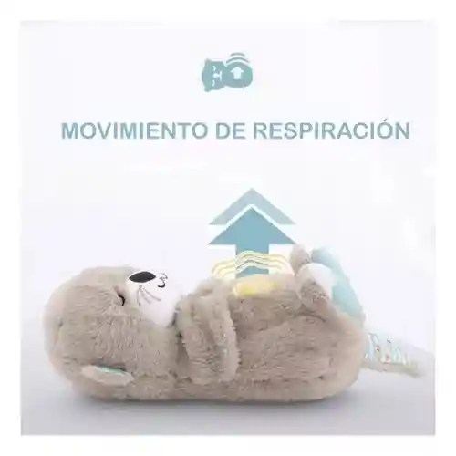 Peluche Nutria Respira Con Movimiento Sonidos Juguete Para Dormir