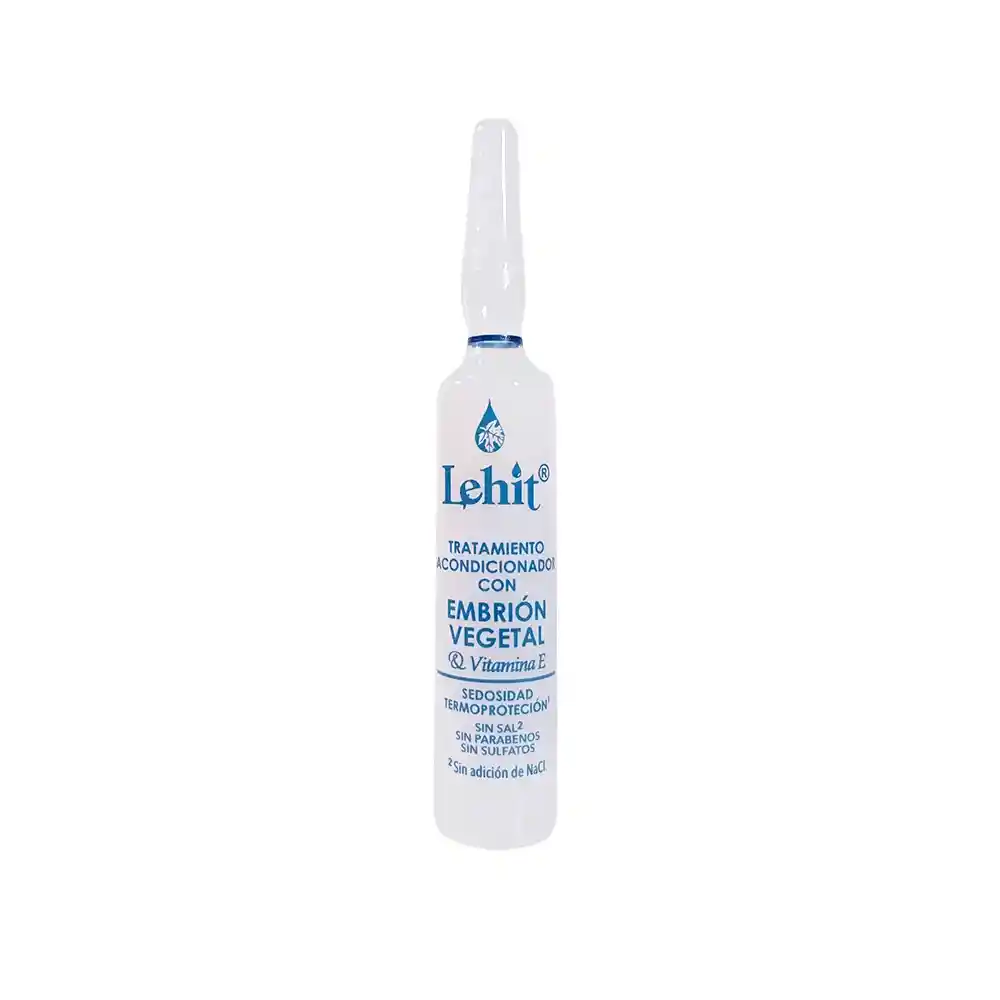 Tratamiento Acondicionador Con Embrion Vegetal & Vitamina E X13 Ml Lehit Ampolleta