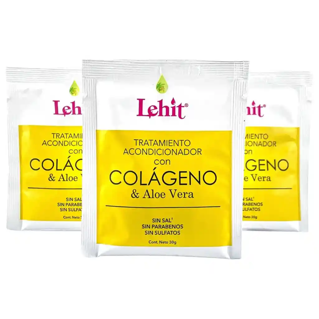 Tratamiento Acondicionador Con Colágeno & Aloe Vera X30 Gr Sachet Lehit