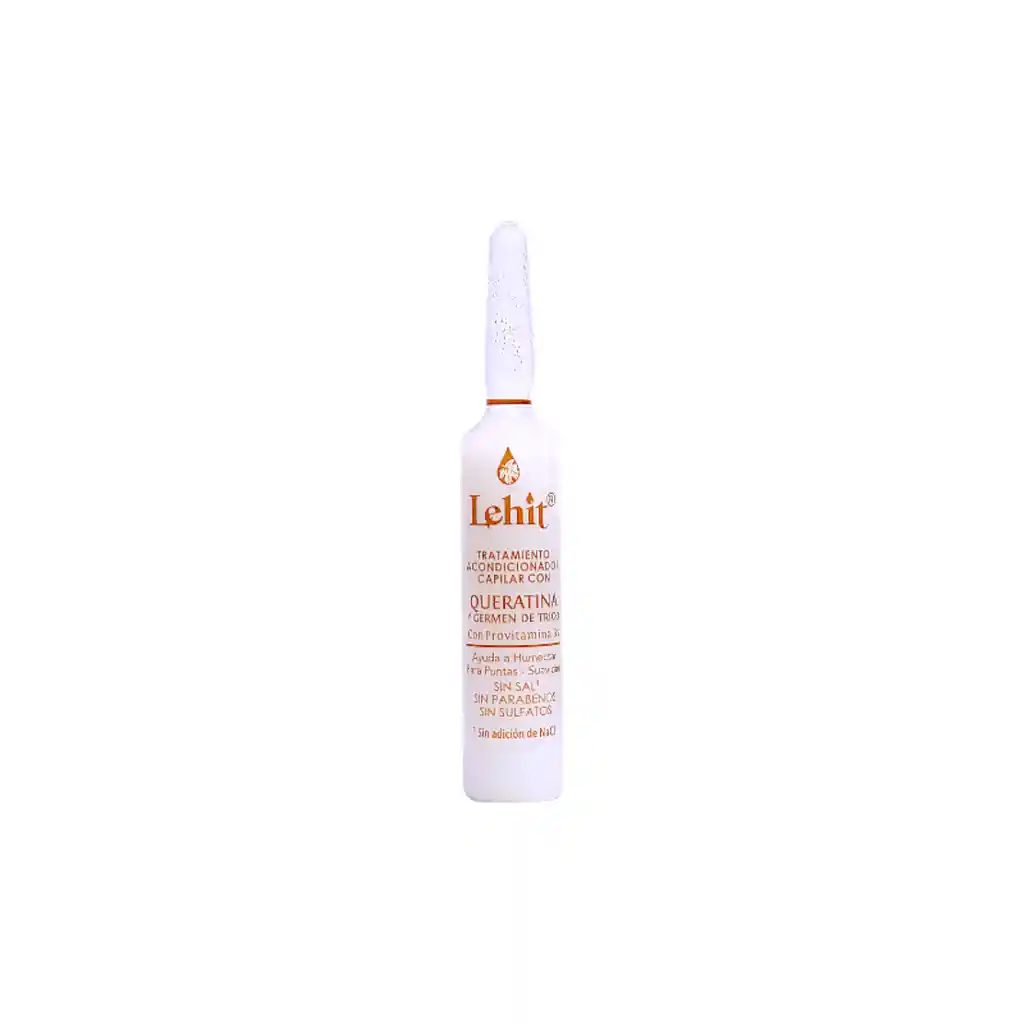 Tratamiento Acondicionador Capilar Con Queratina & Germen De Trigo X13 Ml Lehit Ampolleta