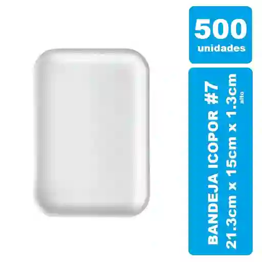 Bandeja Icopor #7 Blanca X 500und