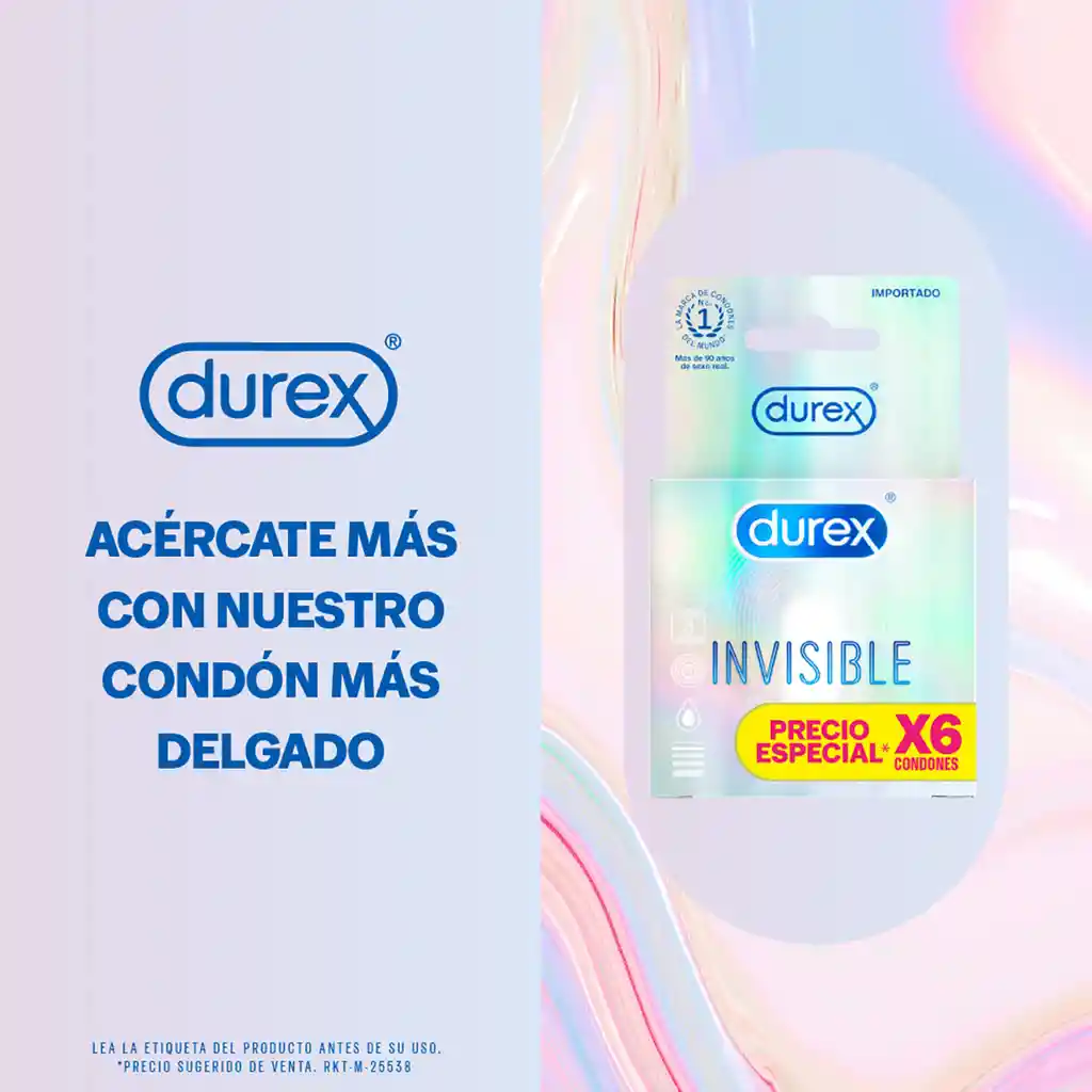 Condones Durex Invisible X6 Unidades